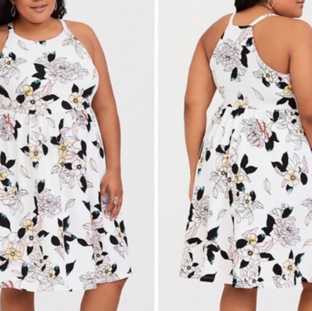 Torrid floral skater dress